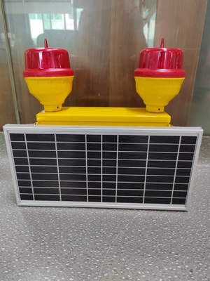 Lumières actionnées solaires FAA L-810 d'aviation de lumière d'obstruction de double d'intensité réduite