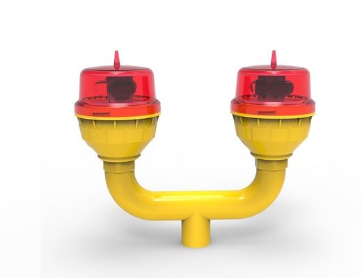 FAA LED Double Aviation Obstruction Light avec 100 000 heures de vie LED et 32,5cd Intensité lumineuse réglable régulière / clignotant