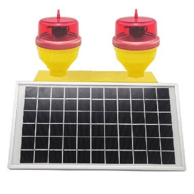 Éclairage d'obstruction de l'aviation double étanche IP66 à énergie solaire avec une durée de vie de 100 000 heures et un fonctionnement du crépuscule à l'aube