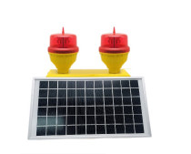 Faible intensité de lumière d'obstruction d'aviation à double LED à énergie solaire