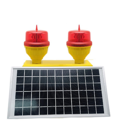 Lumière d'obstruction actionnée solaire rouge d'aviation de double d'intensité réduite de LED AH-LI-B2